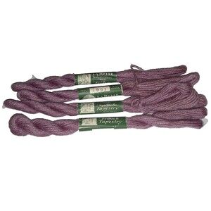 La Belle Embroidery WOOL For French Tapestry Yarn 2.5 Yards Purple Lot Of 4